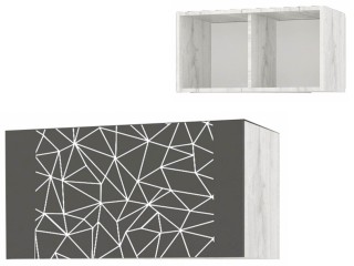 Кент-1 секция №20 Полка подвесная, фасад с рисунком [Кент-1]