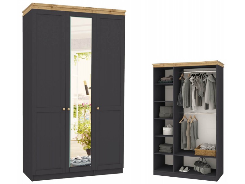 Лиана-1 Шкаф трёхстворчатый с зеркалом [Лиана-1]