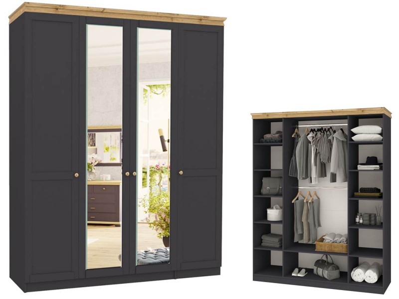 Лиана-1 Шкаф четырёхстворчатый с зеркалами [Лиана-1]