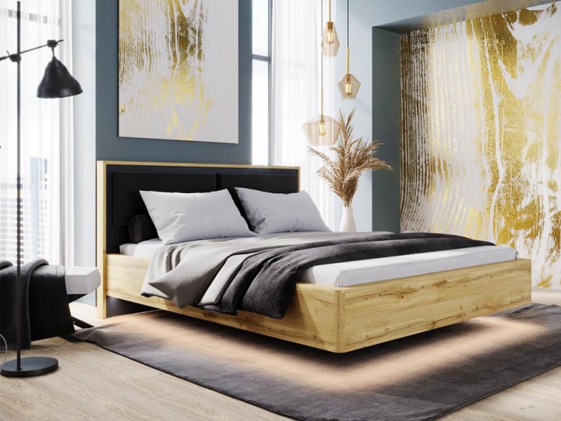 Либерти Кровать парящая двуспальная с плитой 22 мм [Либерти Росток]