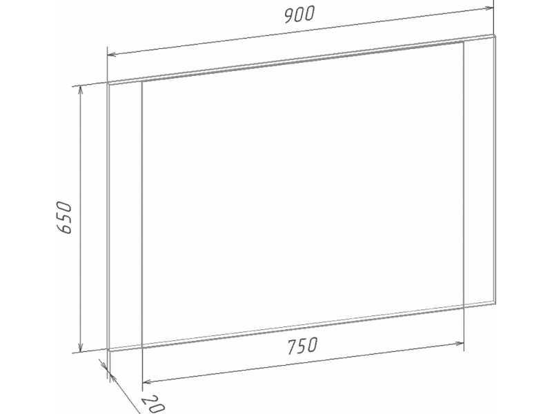 Либерти Зеркало 900х650 [Либерти Росток]