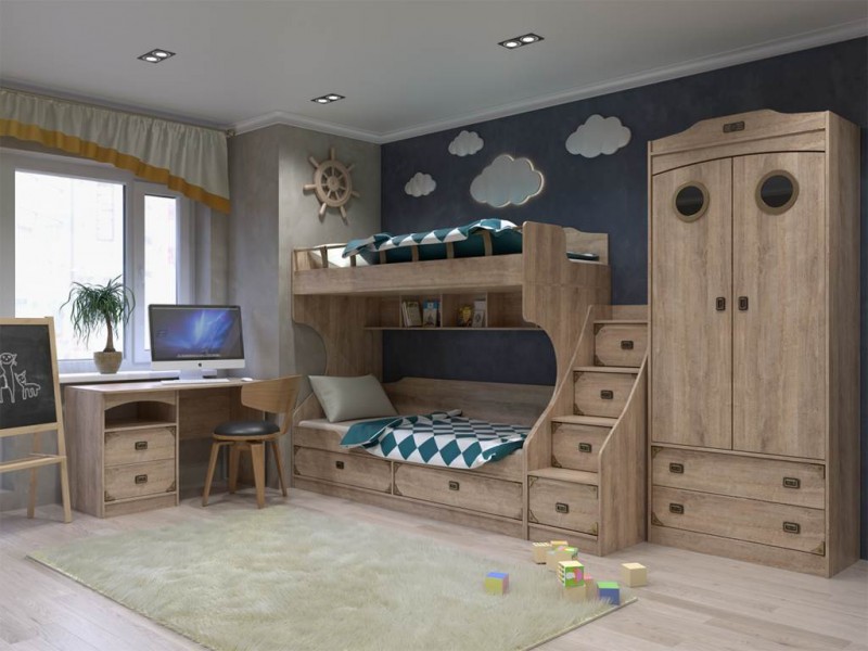 Мираж-1 секция №2 кровать двухъярусная [Мираж-1]