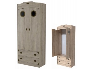 Мираж-1 секция №6 шкаф двухстворчатый с иллюминаторами №9 [Мираж-1]