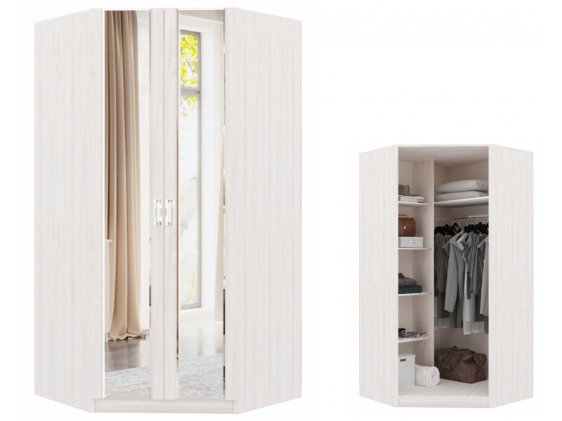 Сабрина-2 Шкаф ПШ-9 угловой с зеркалом 1160х1160 [Сабрина-2]