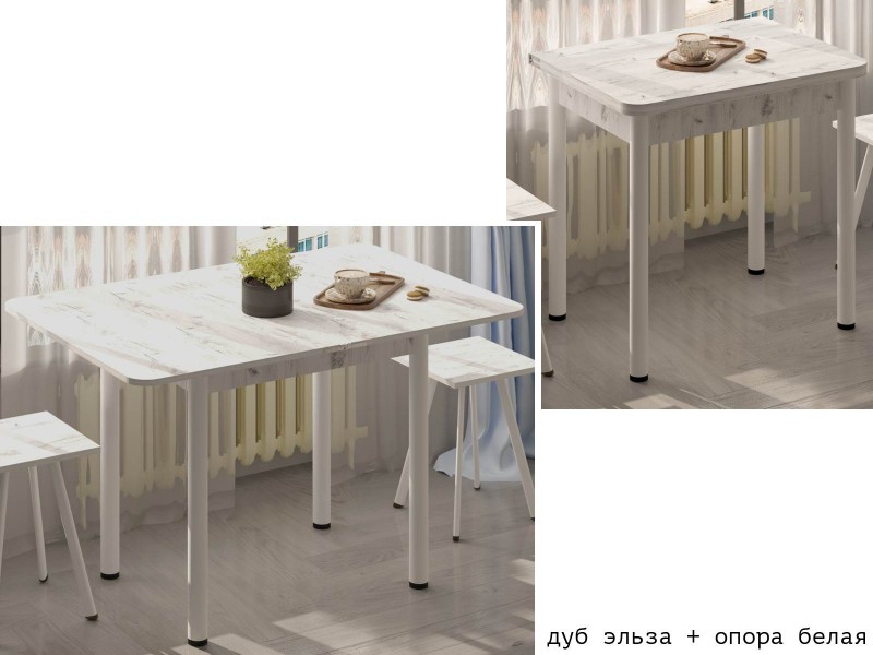 Стол обеденный поворотно-откидной 800х600 опора крашеная [Столы обеденные]