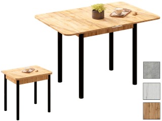 Стол обеденный поворотно-откидной 800х600 опора крашеная [Столы обеденные]