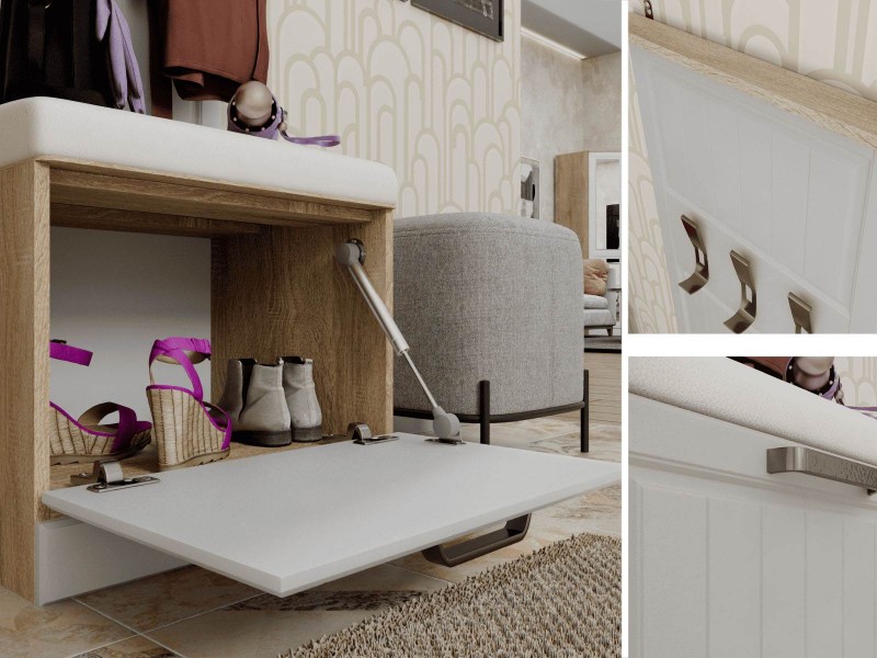 Венеция-1 секция №2 Тумба с вешалкой [Венеция-1 Росток]