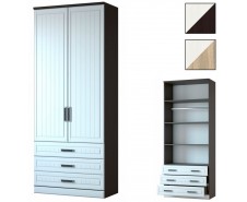 Венеция-1 секция №9 Шкаф двухстворчатый с ящиками [Венеция-1 Росток]