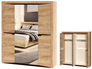 Версаль-5 секция №16 Шкаф четырёхстворчатый с зеркалами [Версаль-5]