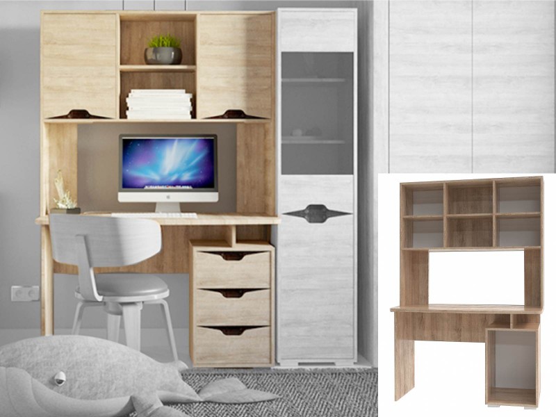 Версаль-5 Стол компьютерный КЛ-1.2 (корпус) + фасад Версаль-5 [Версаль-5]