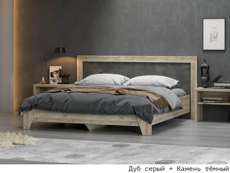 Анима КР-320 Кровать изголовье ЛДСП с настилом из ламелей 160х200 [Анима]