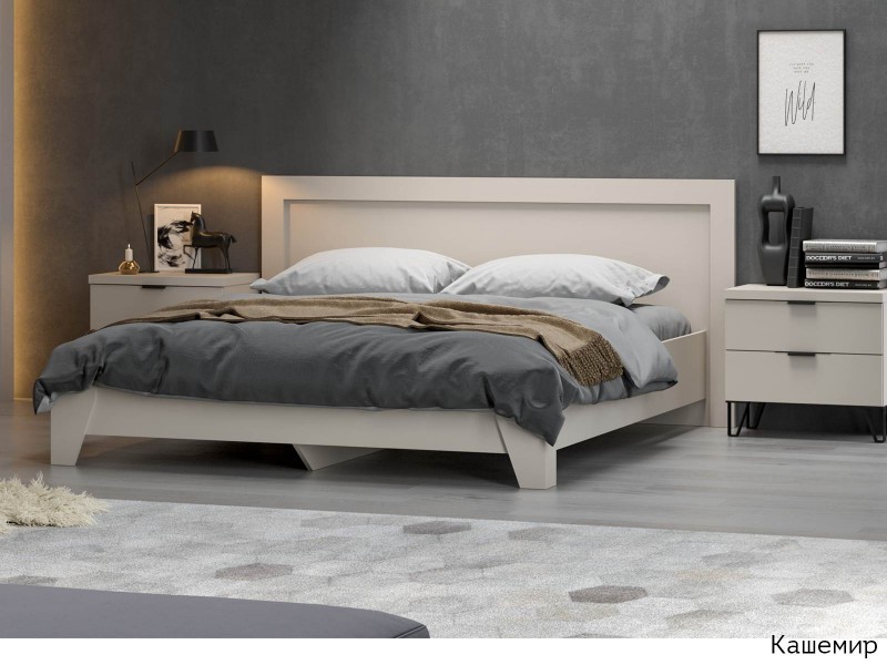 Анима КР-320 Кровать изголовье ЛДСП с настилом из ламелей 160х200 [Анима]