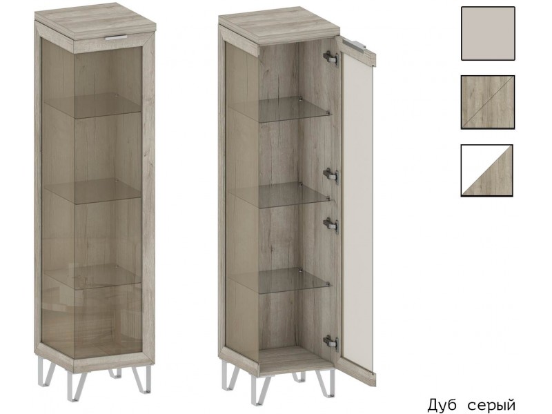 Анима ШК-3028 Шкаф-витрина на ножках h1536мм [Анима]