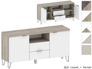 Анима ТБ-3019 Тумба ТВ с выдвижными ящиками и распашными фасадами и нишей [Анима]