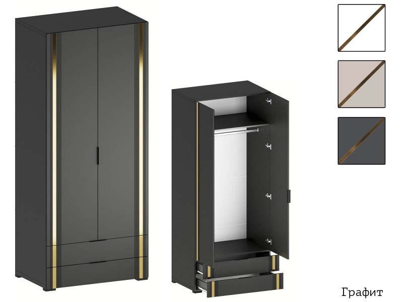 Эмэ ШК-3905 Шкаф двухстворчатый с ящиками [Эмэ]