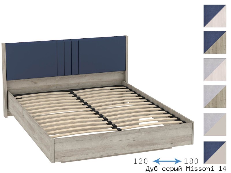Лежер КР-311-12/14/16/18 Кровать Мягкое изголовье с ортопедическим основанием [Лежер]