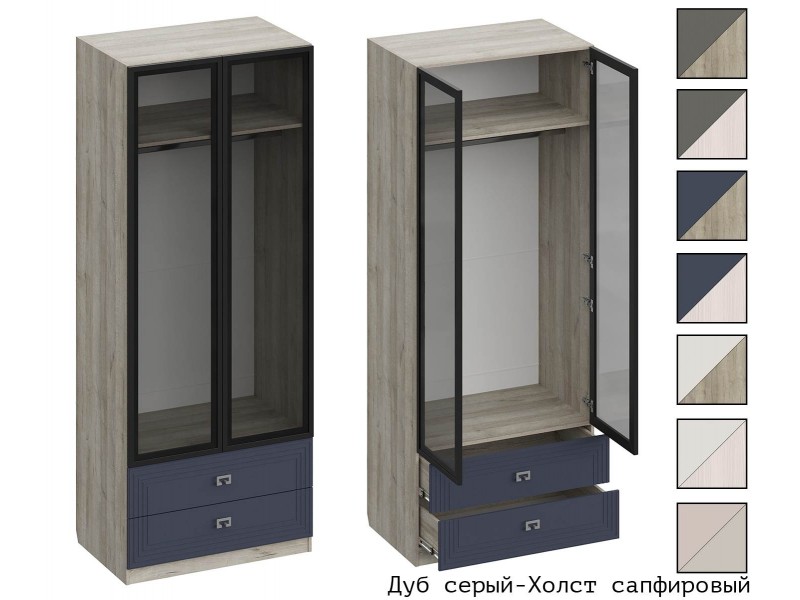 Лежер ШК-3126 Шкаф двухстворчатый со стеклом [Лежер]