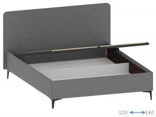 Шаде КРП-340-М-12/16 Кровать с подъёмным механизмом, Мягкое изголовье, мягкий корпус [Шаде]