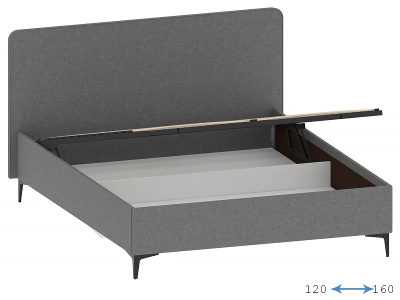 Шаде КРП-340-М-12/16 Кровать с подъёмным механизмом, Мягкое изголовье, мягкий корпус [Шаде]