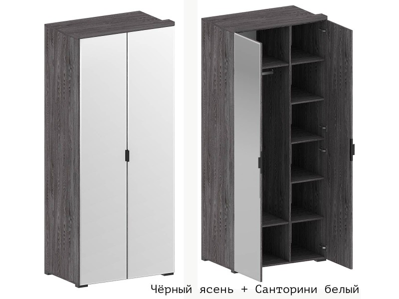 Шаде ШК-2909 Шкаф двухстворчатый комбинированный с зеркалами [Шаде]