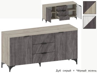 Шаде ТБ-3409 Тумба ТВ с выдвижными ящиками и распашными фасадами [Шаде]