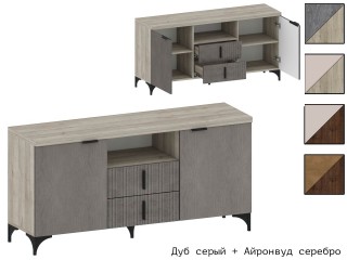 Шер ТБ-3319 Тумба ТВ с выдвижными ящиками и распашными фасадами и нишей [Шер]