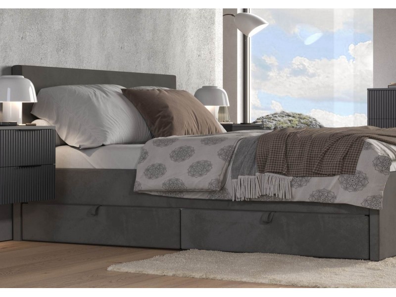 Тэя КР-433-М Кровать с настилом из ламелей 160х200 с ящиками [Тэя]