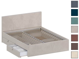 Тэя КР-433-М Кровать с настилом из ламелей 160х200 с ящиками [Тэя]