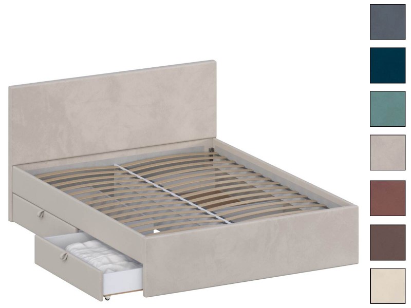 Тэя КР-433-М Кровать с настилом из ламелей 160х200 с ящиками [Тэя]