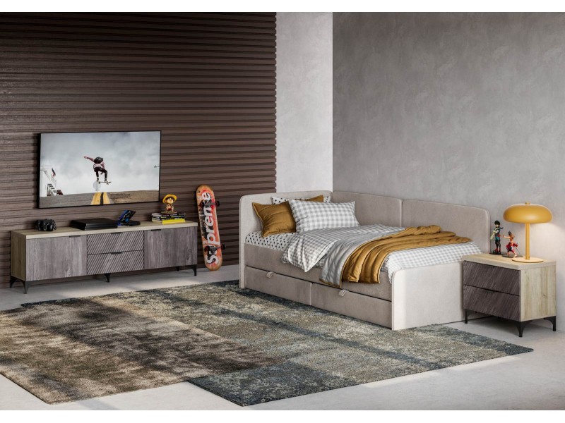 То-то КР-434-М Кровать с настилом из ламелей 90х200 с ящиками [Серия F]