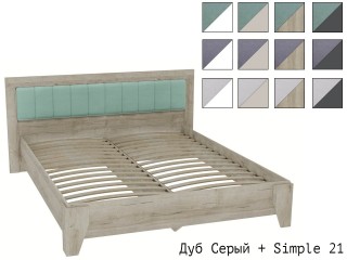 Юми КР-351 Кровать Мягкое изголовье с настилом из ламелей 160х200 [Юми]