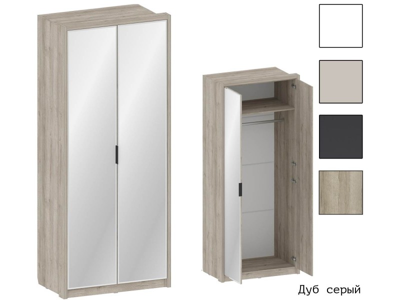 Юми ШК-3518 Шкаф двухстворчатый с зеркалами [Юми]