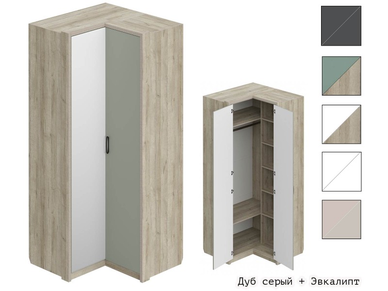 Юми ШК-3528 Шкаф угловой с зеркалом [Юми]