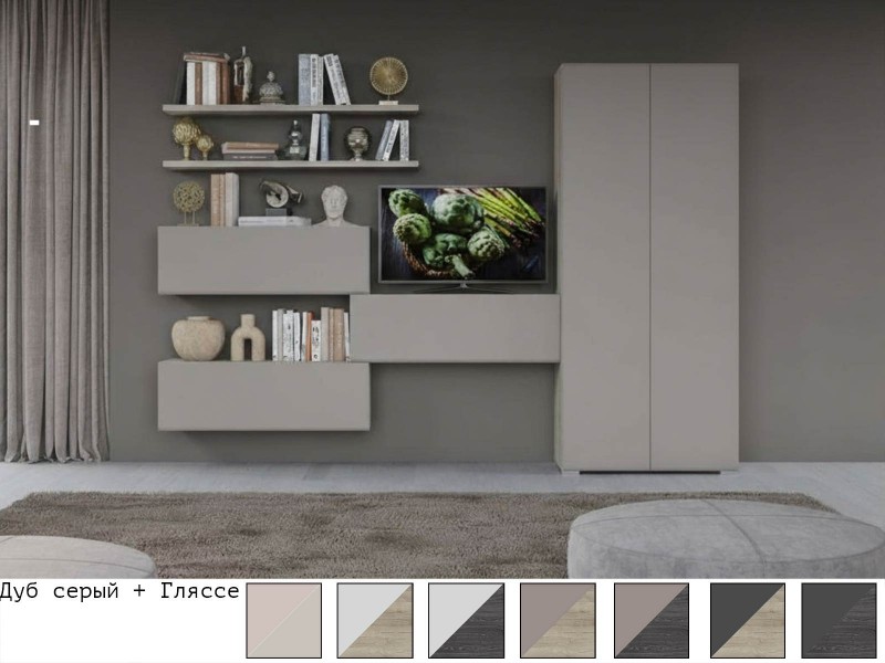 Уна Лофт Гостиная модульная, Комплект-12 [Уна Лофт]