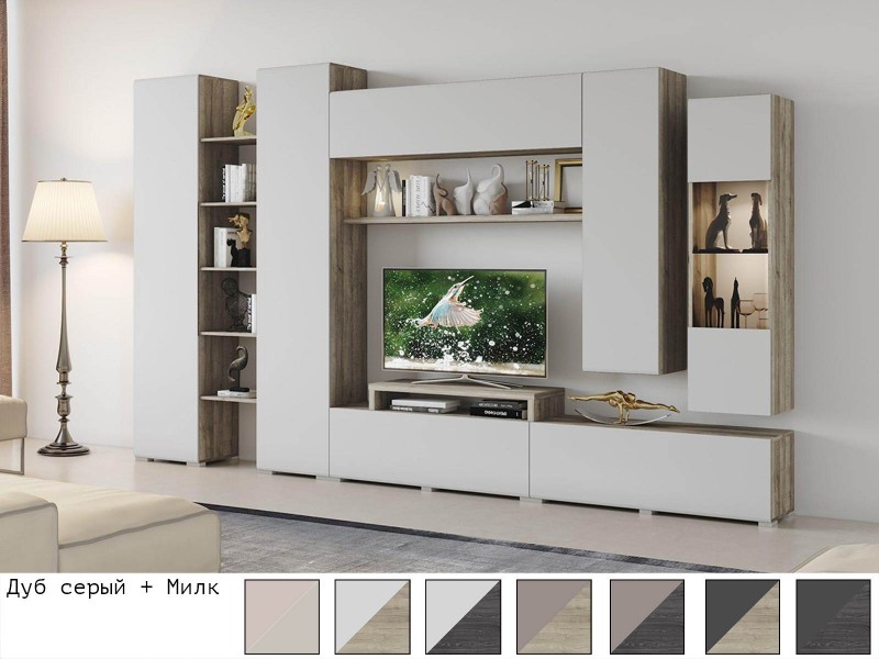 Уна Лофт Гостиная модульная, Комплект-6 [Уна Лофт]