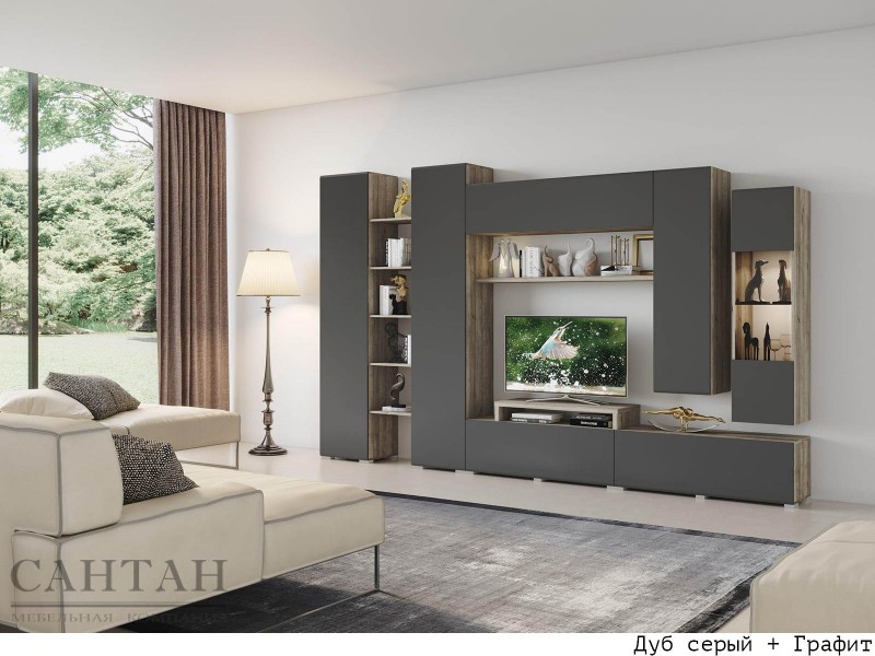 Уна Лофт Гостиная модульная, Комплект-6 [Уна Лофт]