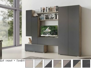 Уна Лофт Гостиная модульная, Комплект-9 [Уна Лофт]