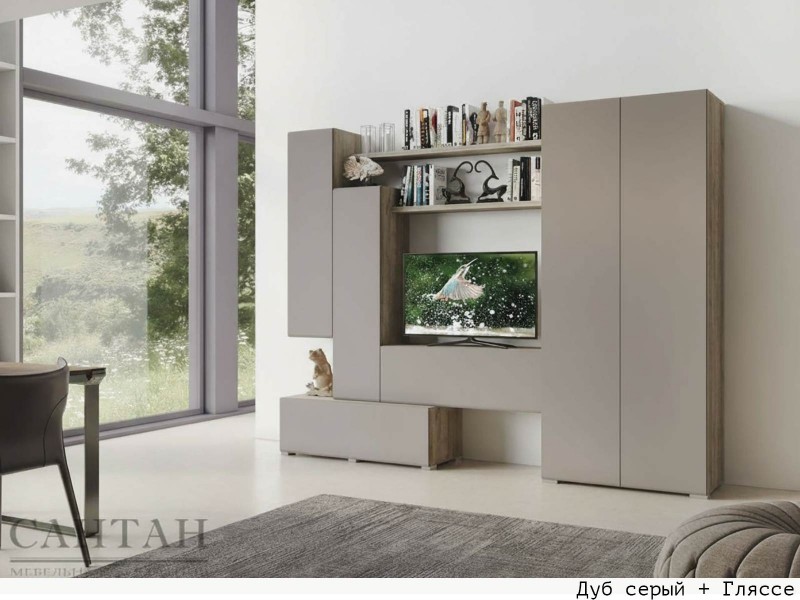 Уна Лофт ШК-2827 Шкаф двухстворчатый комбинированный [Уна Лофт]