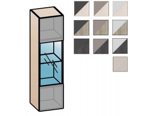 Уна Лофт АН-2802Л Шкаф-витрина навесной Левый [Уна Лофт]