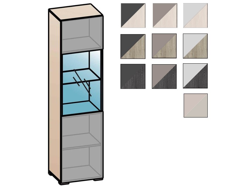 Уна Лофт ШК-2806Л Шкаф-витрина Левый [Уна Лофт]