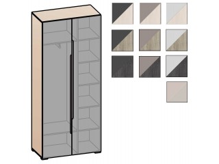 Уна Лофт ШК-2827 Шкаф двухстворчатый комбинированный [Уна Лофт]