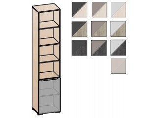 Уна Лофт ШК-2830Л Пенал с открытыми полками и дверцей Левый [Уна Лофт]