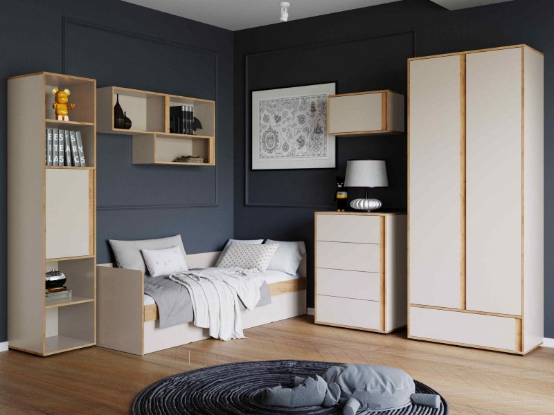 Асцелла Детская, Комплект-1, кашемир + дуб крафт золотой [Асцелла_Кашемир]