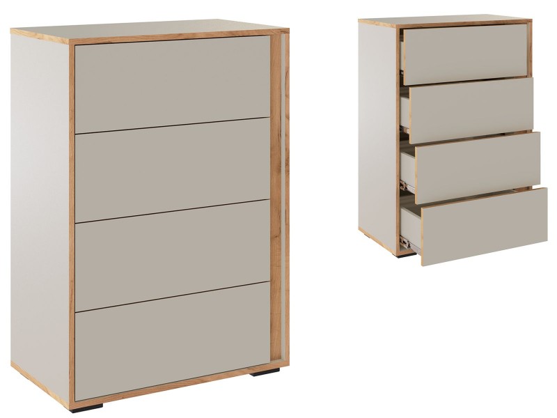 Асцелла Комод, кашемир + дуб крафт золотой [Асцелла_Кашемир]