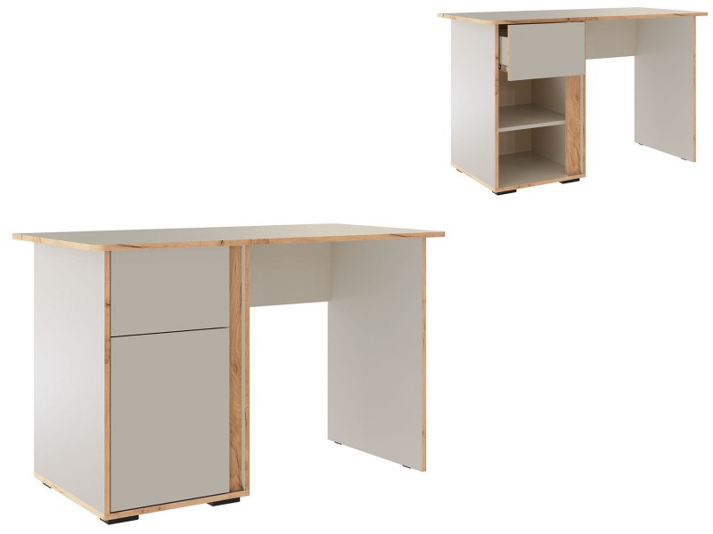 Асцелла Стол письменный, кашемир + дуб крафт золотой [Асцелла_Кашемир]