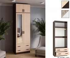 Лагуна 80 см с зеркалом Шкаф с антресолью [Лагуна]