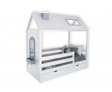Домик Kids Land №21 кровать с подкатными ящиками [Кровать массив]