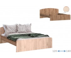 Эконика ЛДСП Кровать двуспальная с низкой ножной спинкой [Эконика]