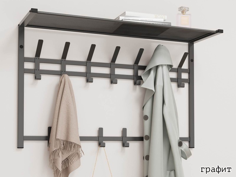 Торонто 32 Вешалка с полкой двухъярусная [Торонто ЗМИ] 